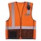 Ergodyne Hi-Vis Safety Vest w/Black Bottom S, M Class 2 U Back, , Zipper 2 Pockets, 1 Mic Tab 8210ZBK - alternate 3